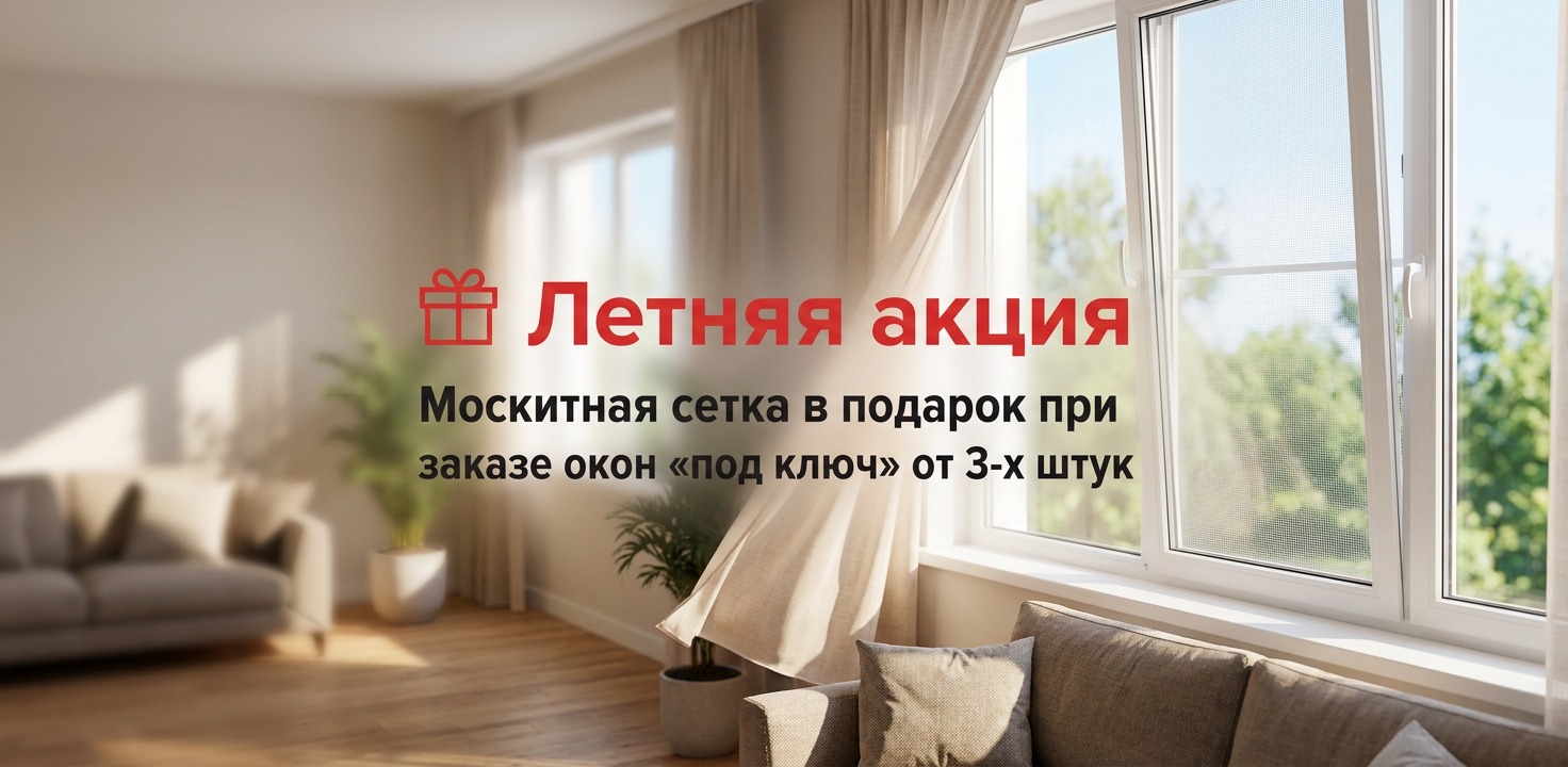 Летняя акция: москитная сетка в подарок